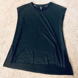 Sheer black tank top